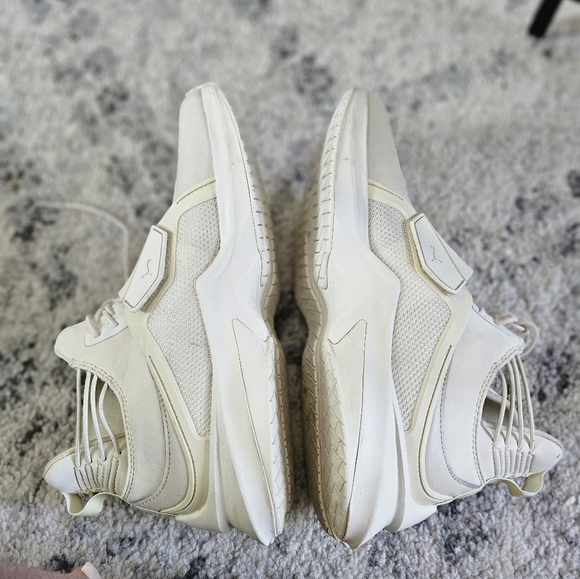 Puma Fenty Women's Cream Hi Trainer Leather Whisper Sneakers Size 9. - Picture 11 of 11